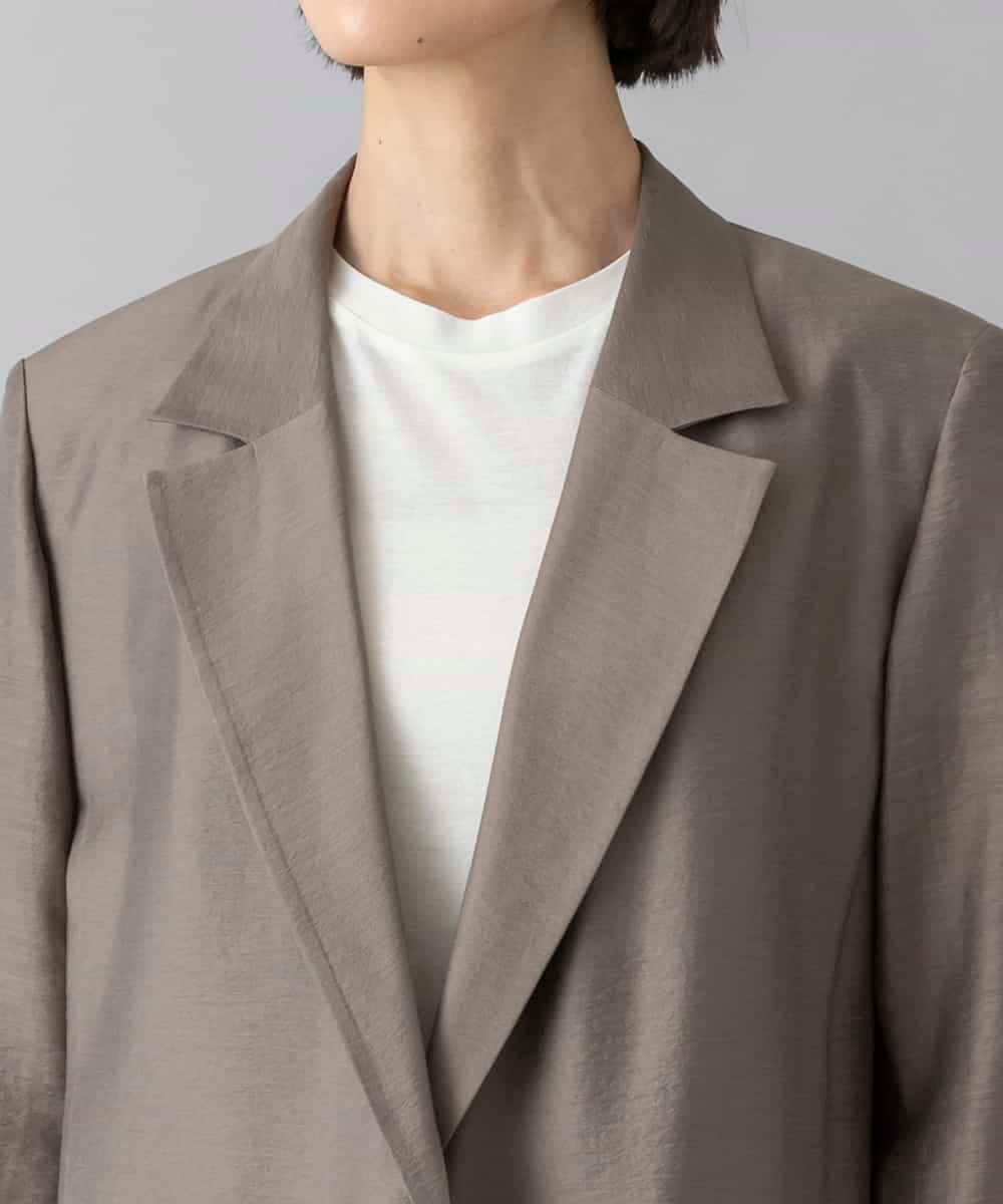 F6JGD21330 MICHEL KLEIN(小さいサイズ)(メゾン ドゥ サンク) [小さいサイズ]リラクシ―テーラードジャケット ブラウン