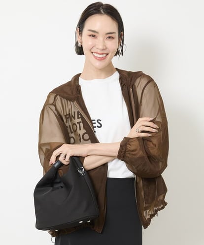 F6JGV46270 MICHEL KLEIN(小さいサイズ) [小さいサイズ]シアーフーデッドブルゾン