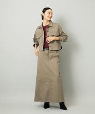 F6JJA30260 MICHEL KLEIN(小さいサイズ)(メゾン ドゥ サンク) [小さいサイズ][セットアップ対応]チノダブルポケットブルゾン カーキ