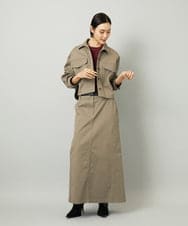 F6JJA30260 MICHEL KLEIN(小さいサイズ)(メゾン ドゥ サンク) [小さいサイズ][セットアップ対応]チノダブルポケットブルゾン カーキ