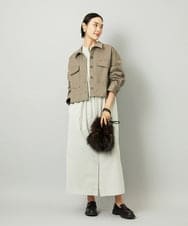F6JJA30260 MICHEL KLEIN(小さいサイズ)(メゾン ドゥ サンク) [小さいサイズ][セットアップ対応]チノダブルポケットブルゾン カーキ