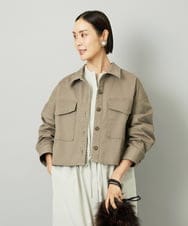 F6JJA30260 MICHEL KLEIN(小さいサイズ)(メゾン ドゥ サンク) [小さいサイズ][セットアップ対応]チノダブルポケットブルゾン カーキ