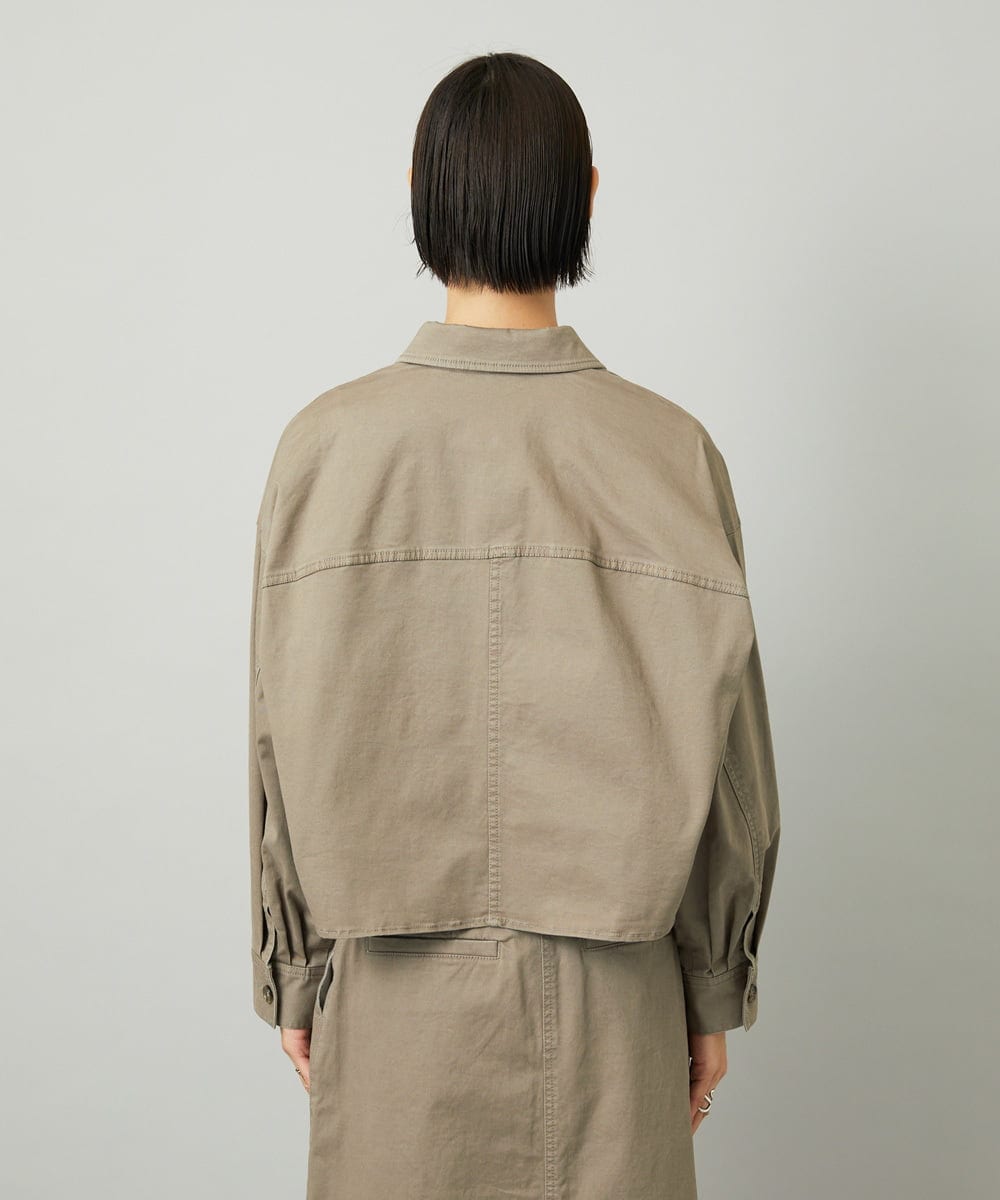 F6JJA30260 MICHEL KLEIN(小さいサイズ)(メゾン ドゥ サンク) [小さいサイズ][セットアップ対応]チノダブルポケットブルゾン カーキ
