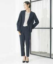 F6KAA01160 MICHEL KLEIN(小さいサイズ)(メゾン ドゥ サンク) [小さいサイズ]プリーツデザインブラウソー(インナーにおすすめ) オフホワイト