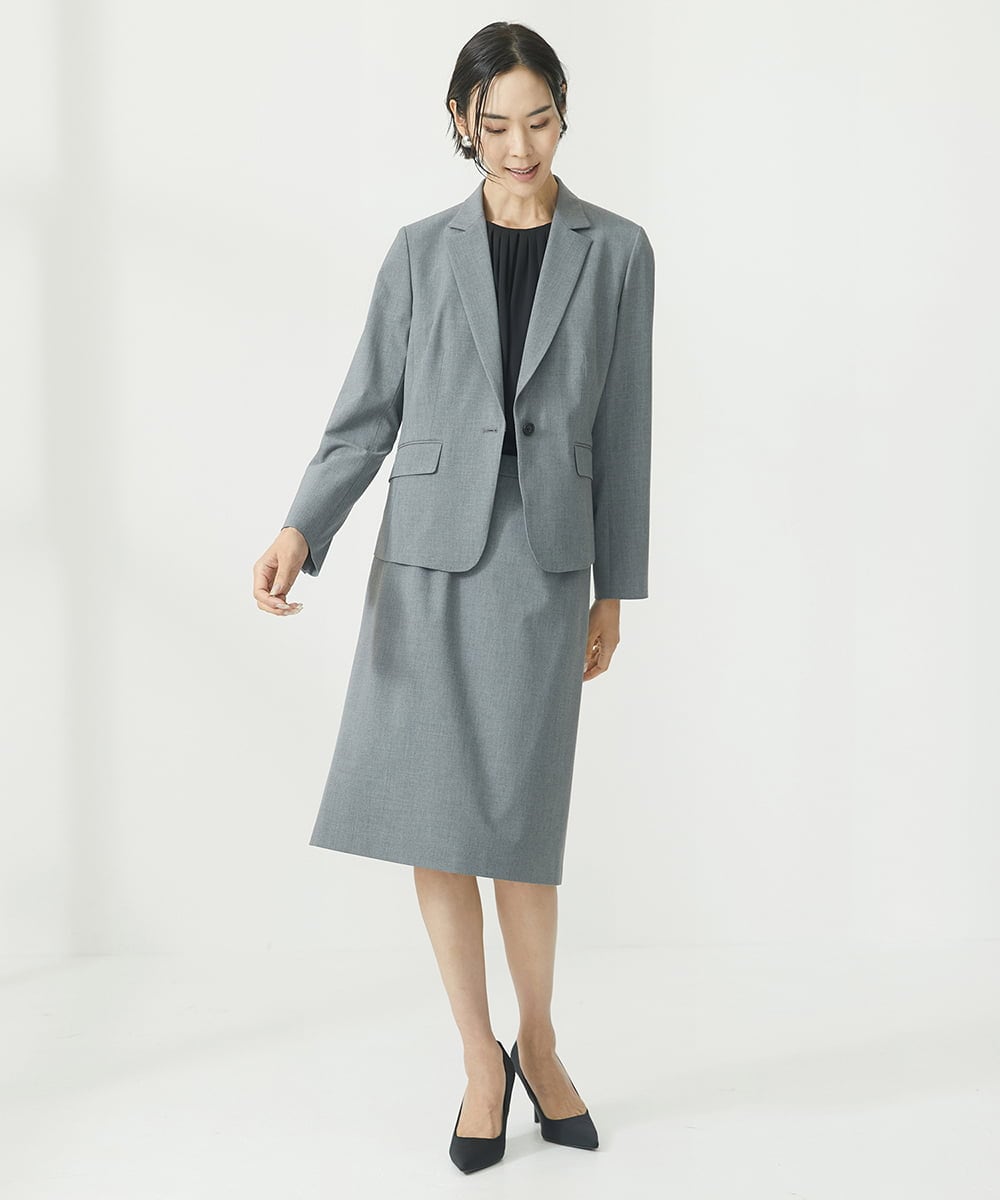 F6KAA01160 MICHEL KLEIN(小さいサイズ)(メゾン ドゥ サンク) [小さいサイズ]プリーツデザインブラウソー(インナーにおすすめ) オフホワイト