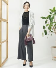F6KAA24160 MICHEL KLEIN(小さいサイズ)(メゾン ドゥ サンク) [小さいサイズ]ナイロンチュールフロッキーカットソー ライトグレー