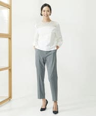 F6KAA31170 MICHEL KLEIN(小さいサイズ)(メゾン ドゥ サンク) [小さいサイズ]シアー切り替えカットソー ブラック