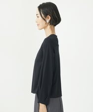 F6KAA31170 MICHEL KLEIN(小さいサイズ)(メゾン ドゥ サンク) [小さいサイズ]シアー切り替えカットソー ブラック