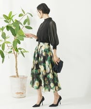 F6KAA32170 MICHEL KLEIN(小さいサイズ)(メゾン ドゥ サンク) [小さいサイズ]異素材ボリュームスリーブカットソー オフホワイト