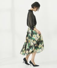 F6KAA32170 MICHEL KLEIN(小さいサイズ)(メゾン ドゥ サンク) [小さいサイズ]異素材ボリュームスリーブカットソー オフホワイト