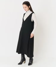 F6KAA34150 MICHEL KLEIN(小さいサイズ)(メゾン ドゥ サンク) [小さいサイズ]カシミヤ混ハイネックカットソー(レイヤードにおすすめ) ライトグレー
