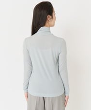 F6KAA34150 MICHEL KLEIN(小さいサイズ)(メゾン ドゥ サンク) [小さいサイズ]カシミヤ混ハイネックカットソー(レイヤードにおすすめ) ライトグレー