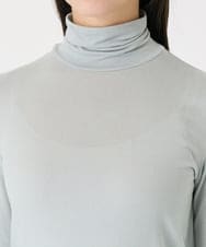 F6KAA34150 MICHEL KLEIN(小さいサイズ)(メゾン ドゥ サンク) [小さいサイズ]カシミヤ混ハイネックカットソー(レイヤードにおすすめ) ライトグレー