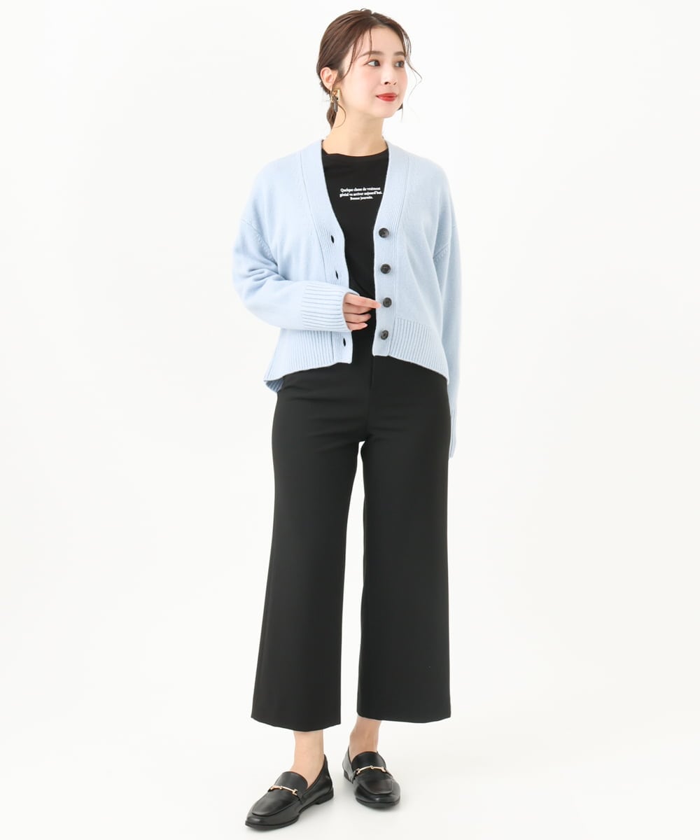F6KAA40150 MICHEL KLEIN(小さいサイズ)(メゾン ドゥ サンク) [小さいサイズ]ロングスリーブロゴTシャツ ベージュ