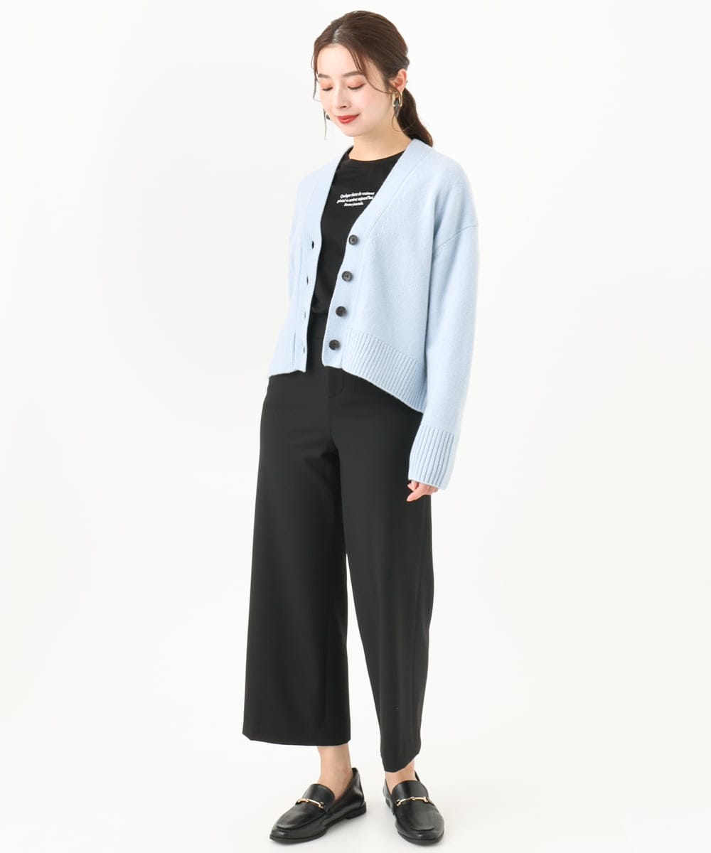 F6KAA40150 MICHEL KLEIN(小さいサイズ)(メゾン ドゥ サンク) [小さいサイズ]ロングスリーブロゴTシャツ ベージュ