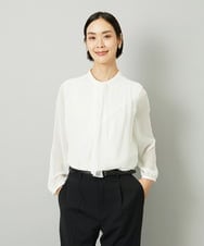 F6KAD02170 MICHEL KLEIN(小さいサイズ)(メゾン ドゥ サンク) [小さいサイズ]ボウタイ付き2WAYブラウソ― ホワイト