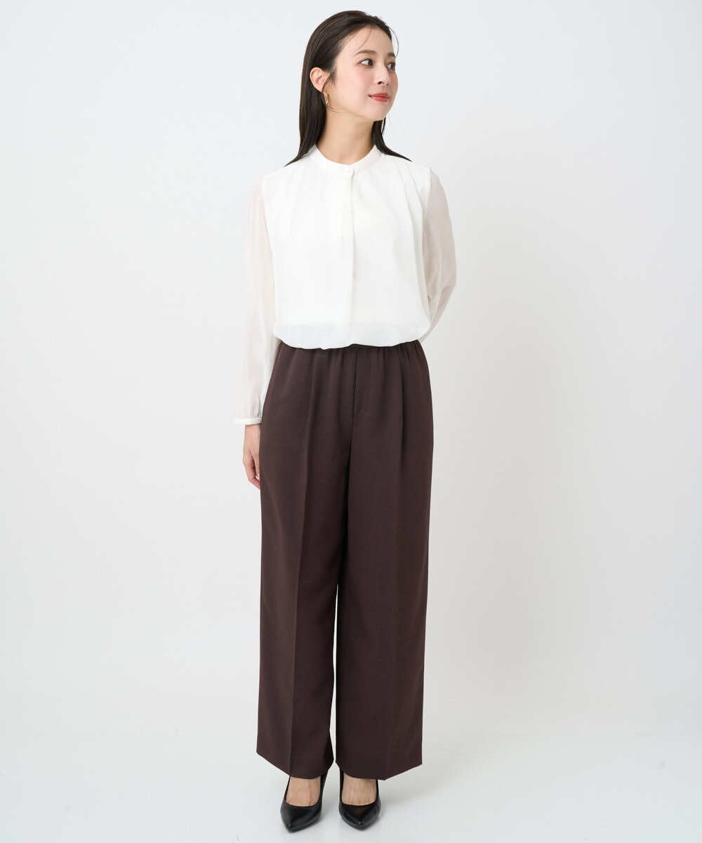 F6KAD02170 MICHEL KLEIN(小さいサイズ)(メゾン ドゥ サンク) [小さいサイズ]ボウタイ付き2WAYブラウソ― ホワイト