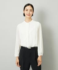 F6KAD02170 MICHEL KLEIN(小さいサイズ)(メゾン ドゥ サンク) [小さいサイズ]ボウタイ付き2WAYブラウソ― ホワイト