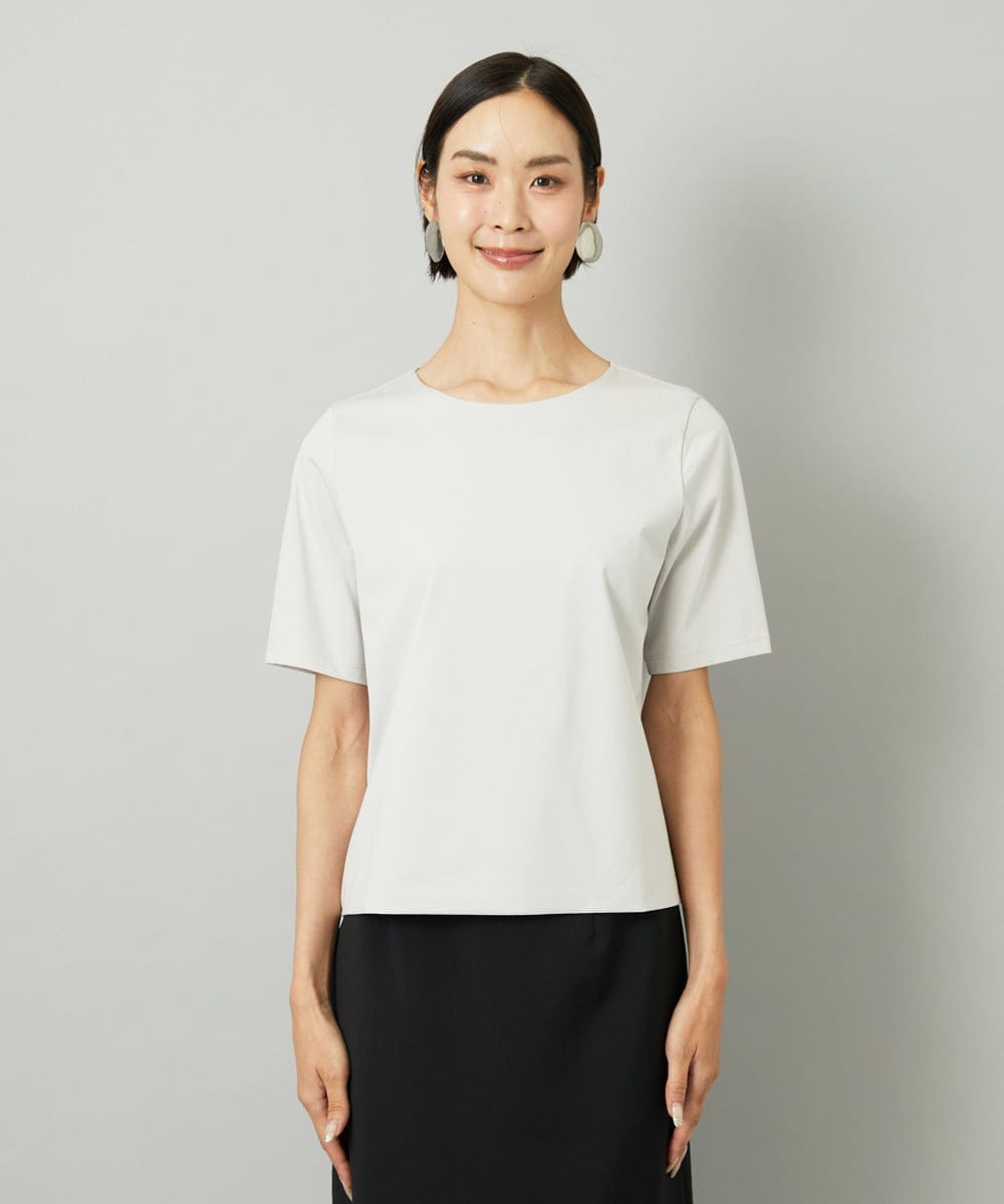 F6KAD15150 MICHEL KLEIN(小さいサイズ)(メゾン ドゥ サンク) [小さいサイズ]クリーンフォルムTシャツ ブラック