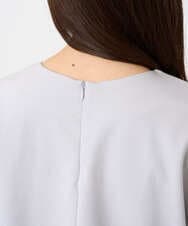 F6KAD18190 MICHEL KLEIN(小さいサイズ)(メゾン ドゥ サンク) [小さいサイズ]パフスリーブ異素材カットソー ライトグレー