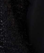 F6KAD18190 MICHEL KLEIN(小さいサイズ)(メゾン ドゥ サンク) [小さいサイズ]パフスリーブ異素材カットソー ライトグレー