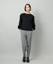 F6KAD18190 MICHEL KLEIN(小さいサイズ)(メゾン ドゥ サンク) [小さいサイズ]パフスリーブ異素材カットソー ライトグレー