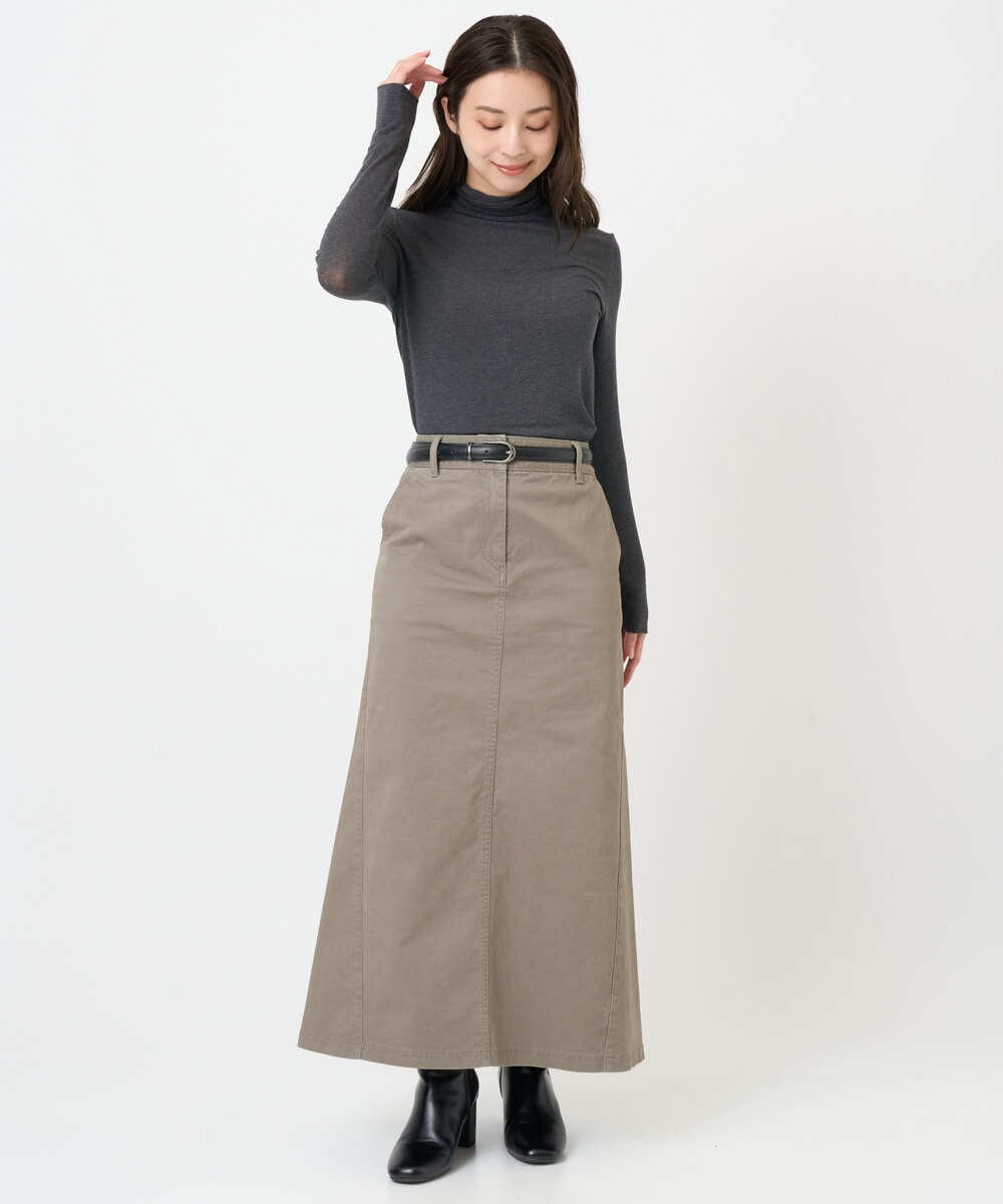 F6KAD19130 MICHEL KLEIN(小さいサイズ)(メゾン ドゥ サンク) [小さいサイズ]［レイヤードにおすすめ］シアーハイネックカットソー ブラウン