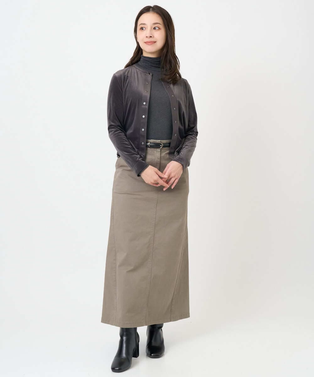 F6KAD19130 MICHEL KLEIN(小さいサイズ)(メゾン ドゥ サンク) [小さいサイズ]［レイヤードにおすすめ］シアーハイネックカットソー ブラウン