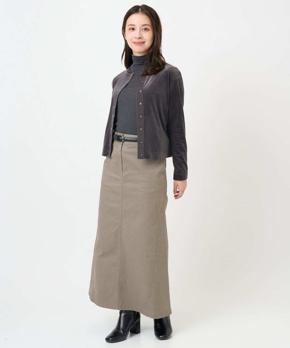 F6KAD19130 MICHEL KLEIN(小さいサイズ)(メゾン ドゥ サンク) [小さいサイズ]［レイヤードにおすすめ］シアーハイネックカットソー ブラウン