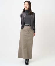 F6KAD19130 MICHEL KLEIN(小さいサイズ)(メゾン ドゥ サンク) [小さいサイズ]［レイヤードにおすすめ］シアーハイネックカットソー ブラウン