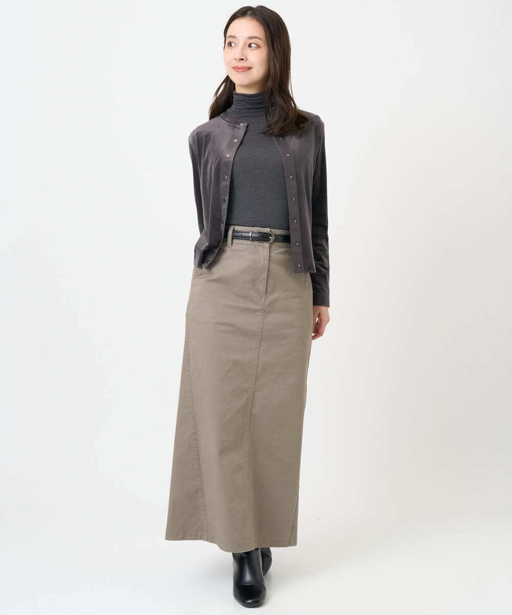 F6KAD19130 MICHEL KLEIN(小さいサイズ)(メゾン ドゥ サンク) [小さいサイズ]［レイヤードにおすすめ］シアーハイネックカットソー ブラウン