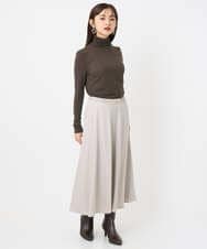 F6KAD19130 MICHEL KLEIN(小さいサイズ)(メゾン ドゥ サンク) [小さいサイズ]［レイヤードにおすすめ］シアーハイネックカットソー ブラウン