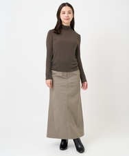 F6KAD19130 MICHEL KLEIN(小さいサイズ)(メゾン ドゥ サンク) [小さいサイズ]［レイヤードにおすすめ］シアーハイネックカットソー ブラウン