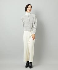 F6KAD19130 MICHEL KLEIN(小さいサイズ)(メゾン ドゥ サンク) [小さいサイズ]［レイヤードにおすすめ］シアーハイネックカットソー ブラウン