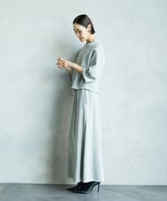 F6KAD60190 MICHEL KLEIN(小さいサイズ)(メゾン ドゥ サンク) [小さいサイズ]ラメ裏毛プルオーバー ライトグレー
