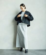F6KAD60190 MICHEL KLEIN(小さいサイズ)(メゾン ドゥ サンク) [小さいサイズ]ラメ裏毛プルオーバー ライトグレー