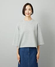 F6KAD60190 MICHEL KLEIN(小さいサイズ)(メゾン ドゥ サンク) [小さいサイズ]ラメ裏毛プルオーバー ライトグレー