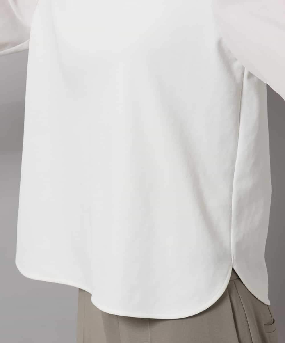 F6KAG43170 MICHEL KLEIN(小さいサイズ)(メゾン ドゥ サンク) 【小さいサイズ】シャツ袖ドッキングカットソー ホワイト