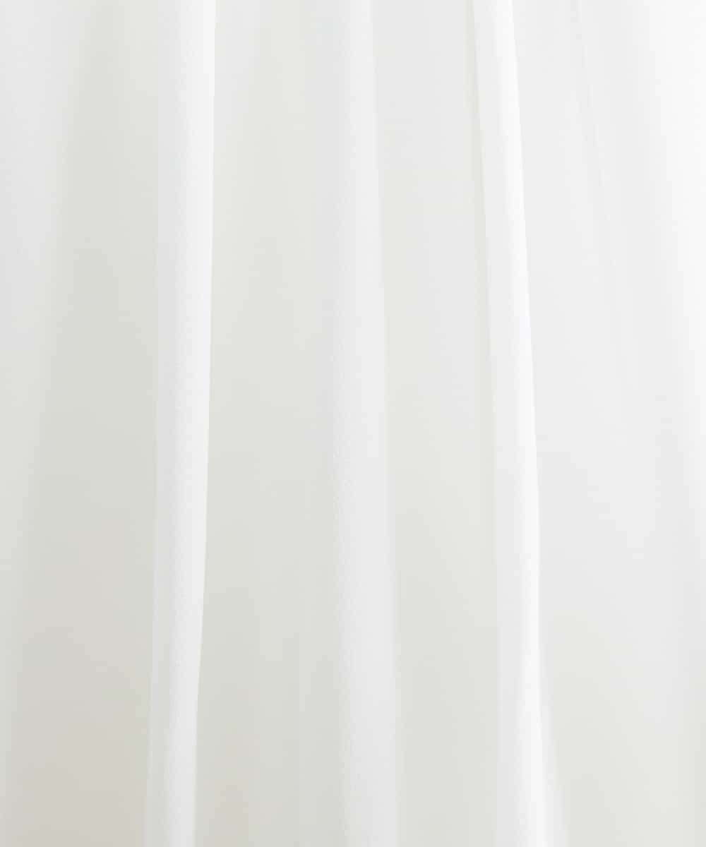 F6KAV01150 MICHEL KLEIN(小さいサイズ)(メゾン ドゥ サンク) [小さいサイズ]プリーツデザインブラウソー(インナーにおすすめ) ホワイト