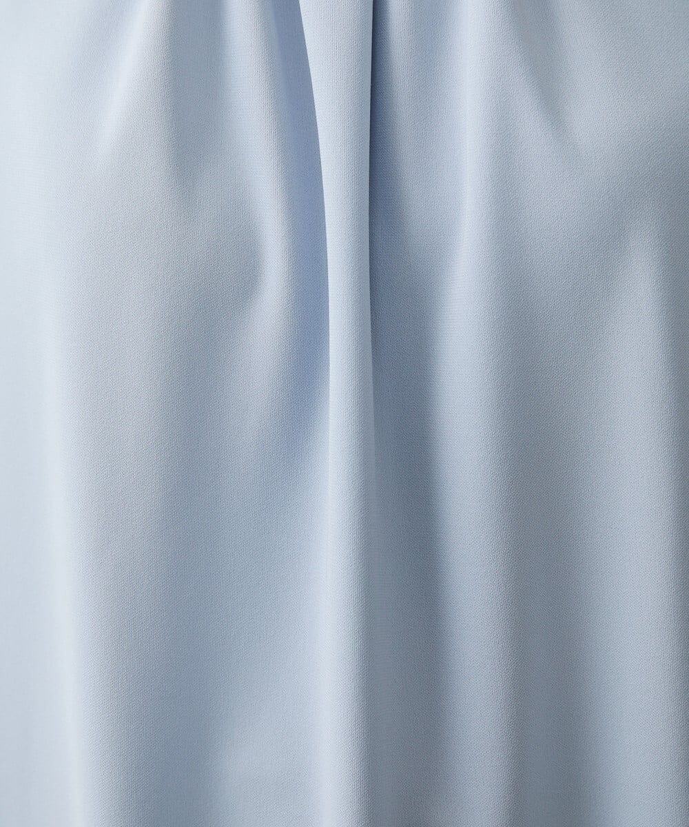 F6KAV33190 MICHEL KLEIN(小さいサイズ)(メゾン ドゥ サンク) [小さいサイズ]ジョーゼットライクブラウソー/スーツのインナーに ライトブルー(40)