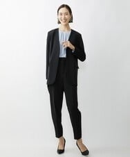 F6KAV33190 MICHEL KLEIN(小さいサイズ)(メゾン ドゥ サンク) [小さいサイズ]ジョーゼットライクブラウソー/スーツのインナーに ライトブルー(40)