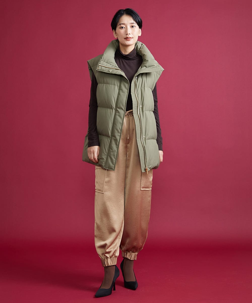 F6KAV34130 MICHEL KLEIN(小さいサイズ)(メゾン ドゥ サンク) [小さいサイズ]カシミヤ混ハイネックカットソー（新色追加/レイヤードにおすすめ） ブラック(94)