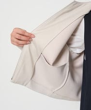 F6KDA03230 MICHEL KLEIN(小さいサイズ)(メゾン ドゥ サンク) [小さいサイズ]2WAYジップカーデプルオーバー ライトグレー