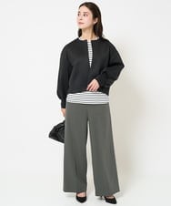 F6KDA03230 MICHEL KLEIN(小さいサイズ)(メゾン ドゥ サンク) [小さいサイズ]2WAYジップカーデプルオーバー ライトグレー