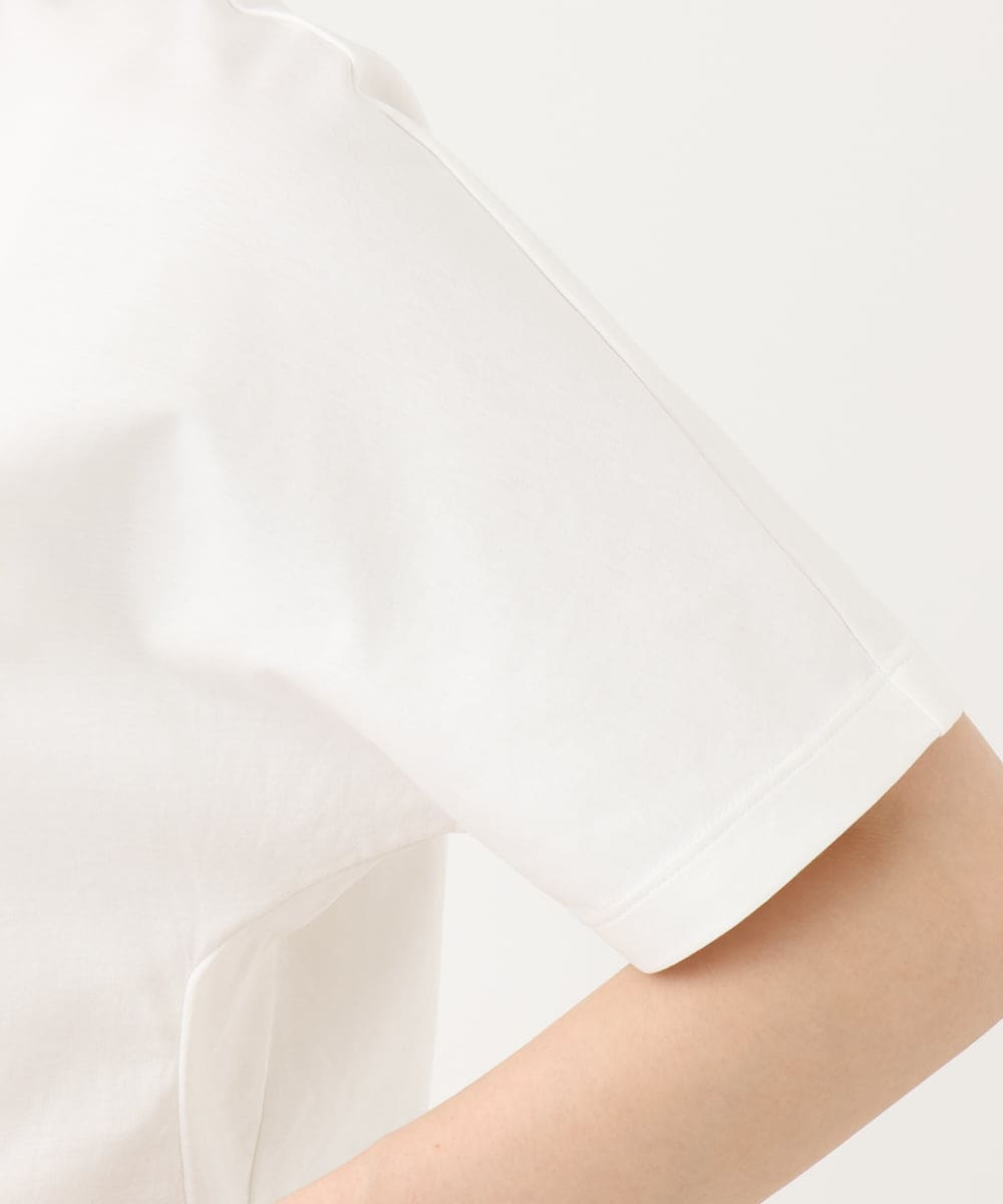 F6KGA05150 MICHEL KLEIN(小さいサイズ)(メゾン ドゥ サンク) [小さいサイズ]ワンポイント刺繍Tシャツ ホワイト