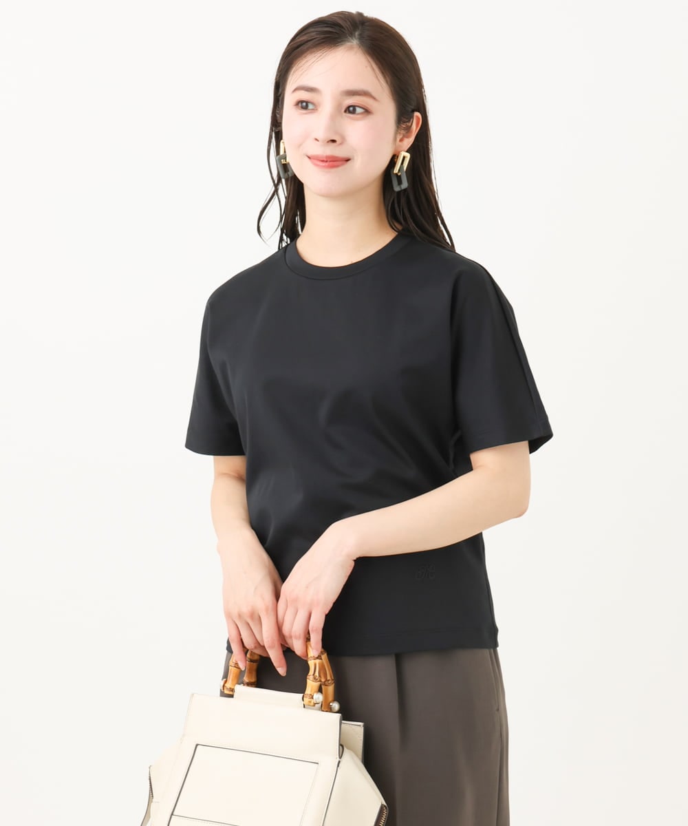 F6KGA05150 MICHEL KLEIN(小さいサイズ)(メゾン ドゥ サンク) [小さいサイズ]ワンポイント刺繍Tシャツ ホワイト