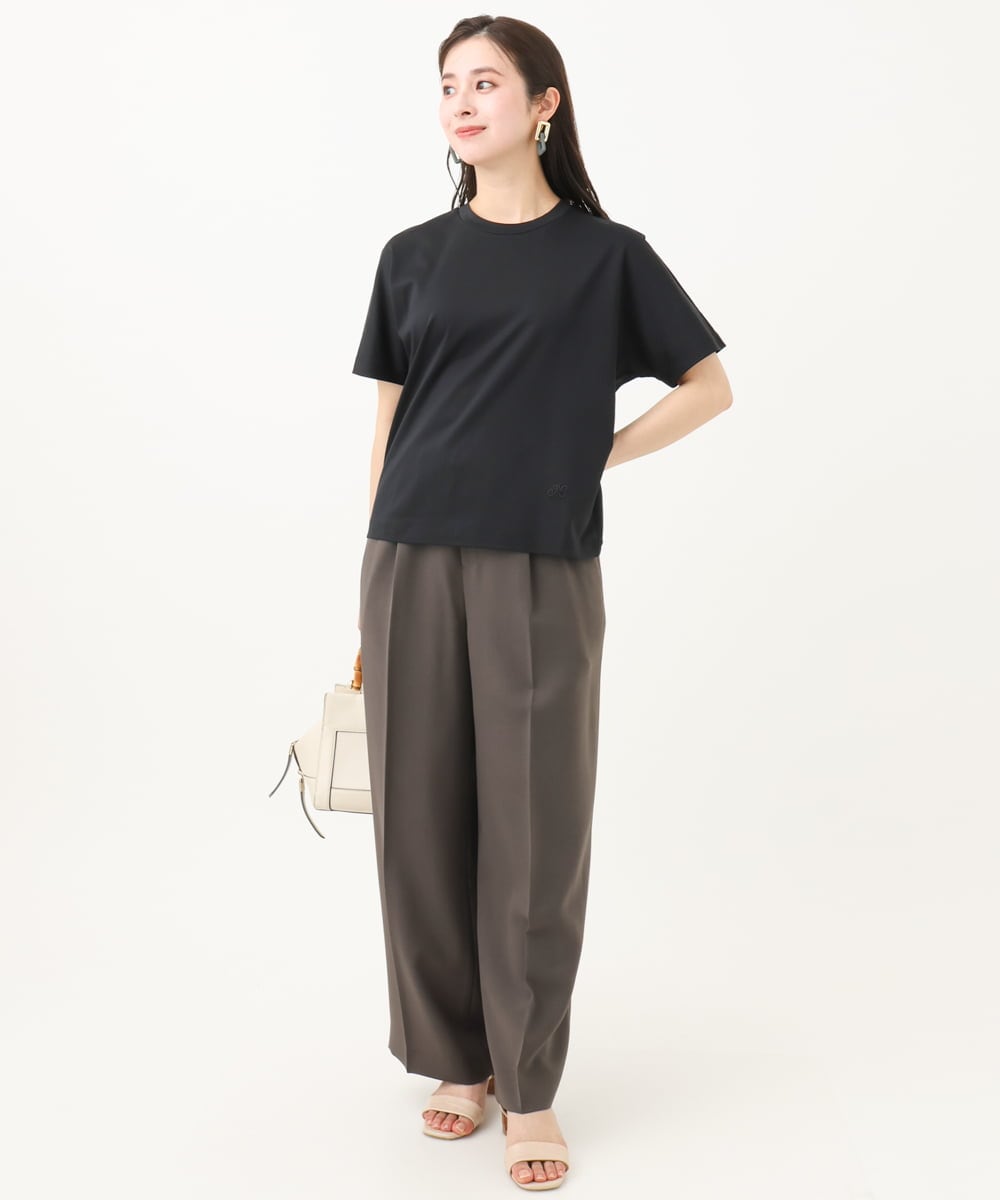 F6KGA05150 MICHEL KLEIN(小さいサイズ)(メゾン ドゥ サンク) [小さいサイズ]ワンポイント刺繍Tシャツ ホワイト