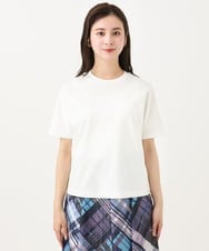 F6KGA05150 MICHEL KLEIN(小さいサイズ)(メゾン ドゥ サンク) [小さいサイズ]ワンポイント刺繍Tシャツ ホワイト