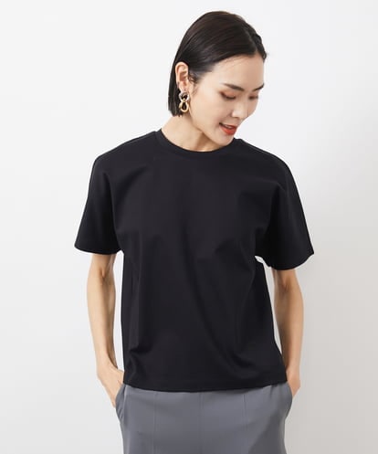 Maison de CINQ(メゾン ドゥ サンク) [小さいサイズ]ワンポイント刺繍Tシャツ ブラック/黒 36