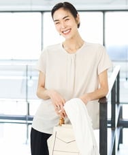 F6KGA18150 MICHEL KLEIN(小さいサイズ)(メゾン ドゥ サンク) [小さいサイズ]ボウタイブラウソー ベージュ